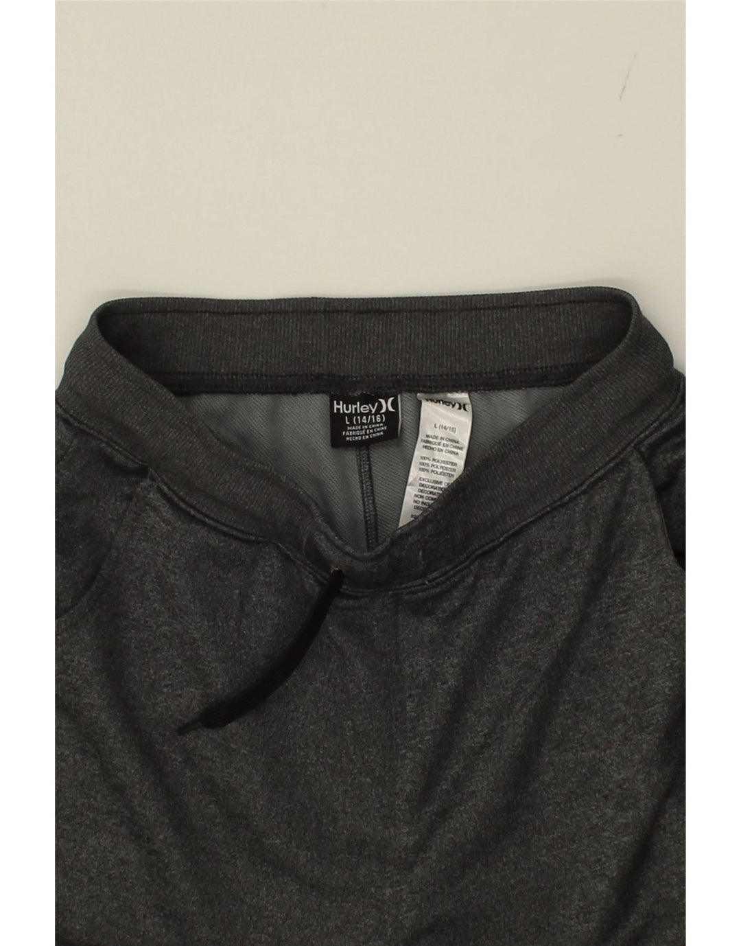 HURLEY Boys Tracksuit Trousers Joggers 12-13 Years Large Grey Polyester Vintage Hurley and Second-Hand Hurley from Messina Hembry 