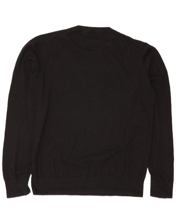 Gas Mens Crew Neck Jumper Sweater 2XL Black