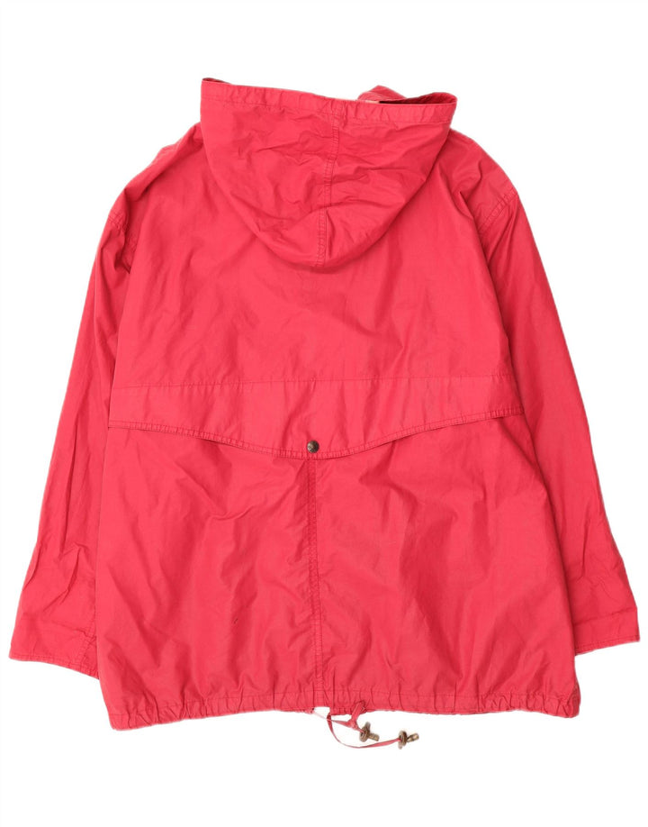 NEW PENNY Womens Oversized Hooded Windbreaker Jacket UK 16 Large Red