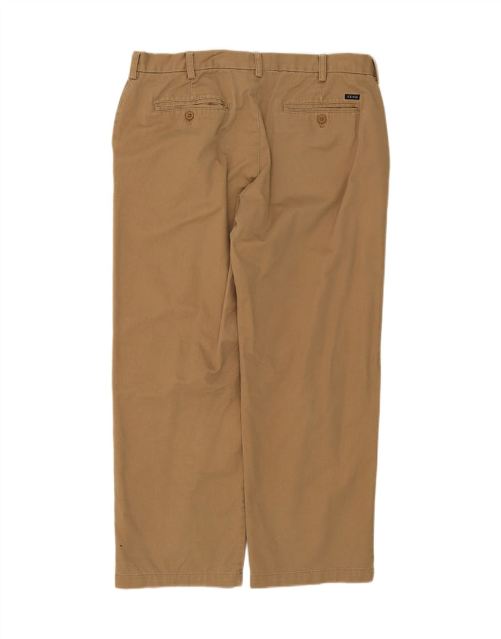 IZOD Mens Straight Chino Trousers W38 L30 Beige Cotton Vintage Izod and Second-Hand Izod from Messina Hembry 