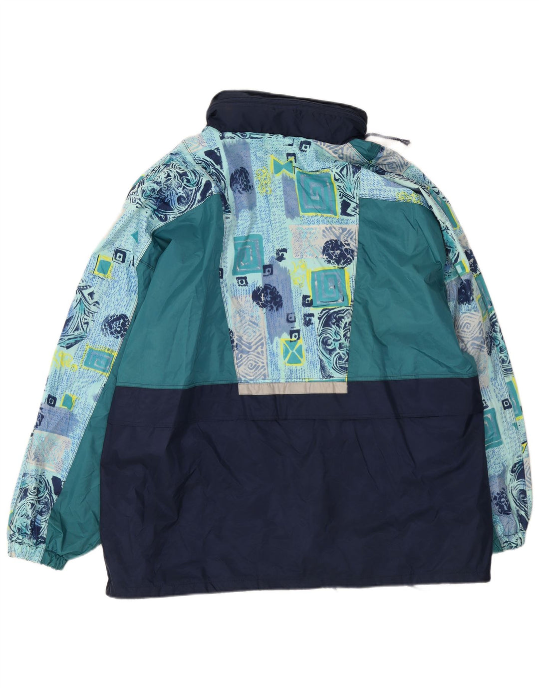 Shamp Mens Rain Jacket UK 42 XL Navy Blue Colourblock Polyamide