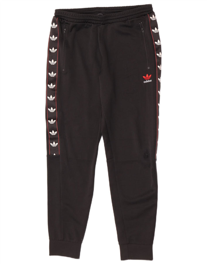Adidas Mens Graphic Tracksuit Trousers Joggers Medium Black Colourblock