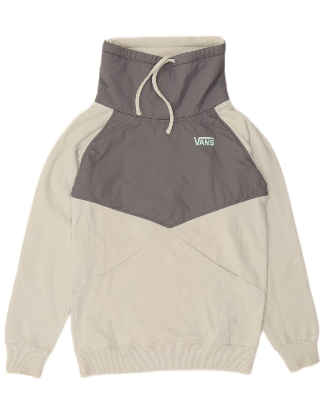 VANS Womens Sweatshirt Jumper UK 10 Small White Colourblock Cotton