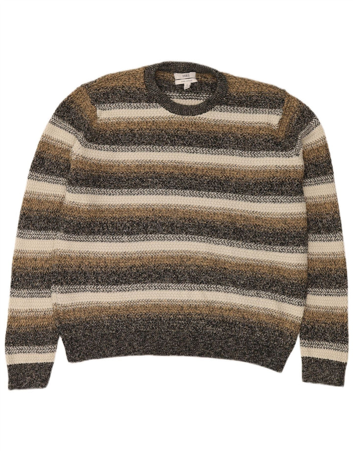 Suéter masculino Marks & Spencer com gola redonda XL listrado multicolorido