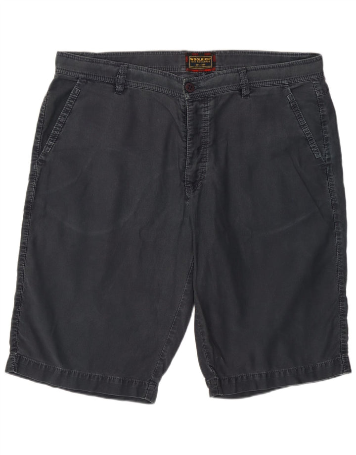 Woolrich Mens Chino Shorts W38 XL Grey Cotton