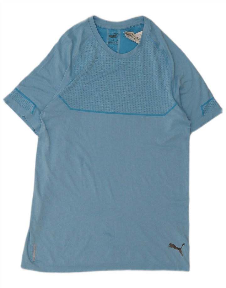 Puma Mens T-Shirt Top Medium Blue Polyester