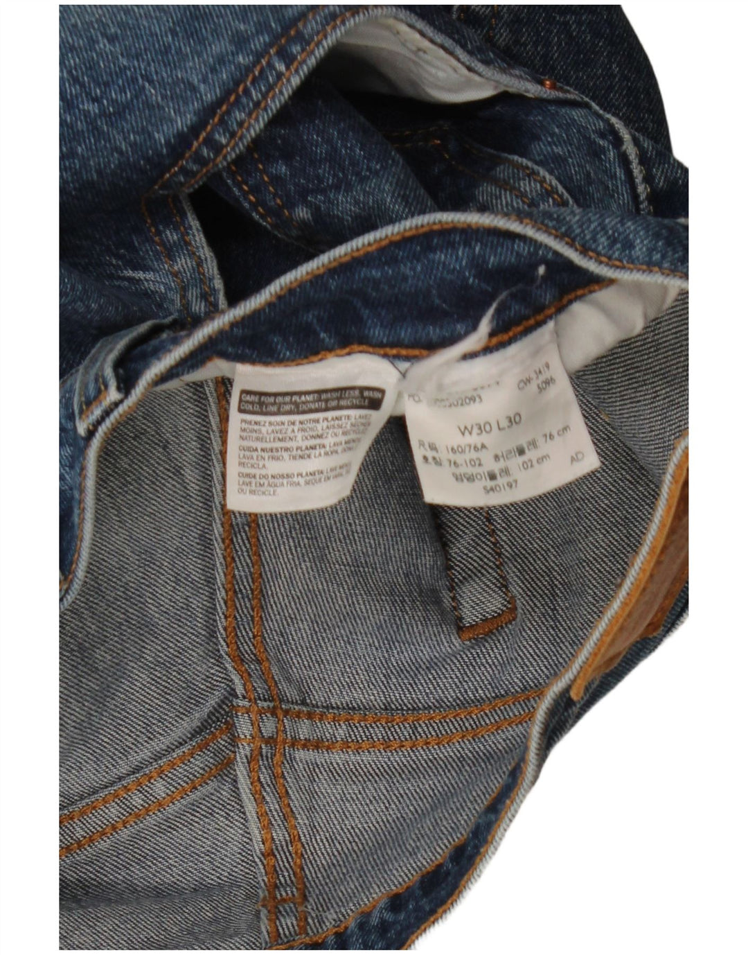LEVI'S Herre 501 denimshorts W30 Medium Blue
