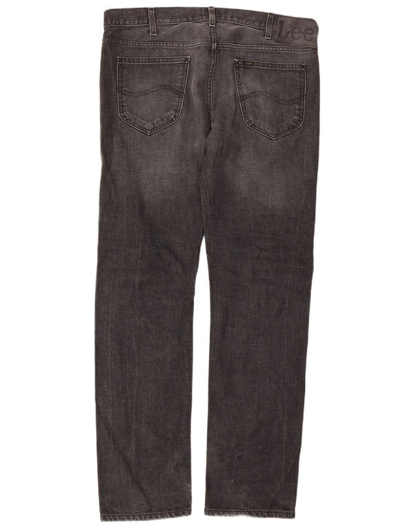 Lee Mens Daren Straight Jeans W36 L34 Sivi pamuk