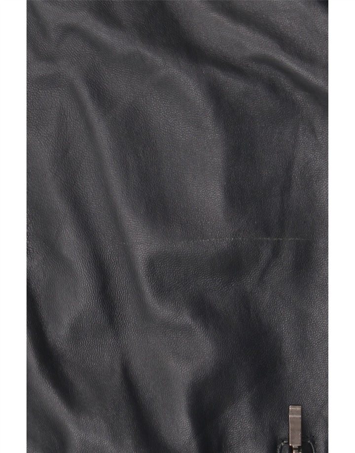 Giubbotto Bomber in Pelle Uomo Conbipel IT 56 2XL Blu Navy