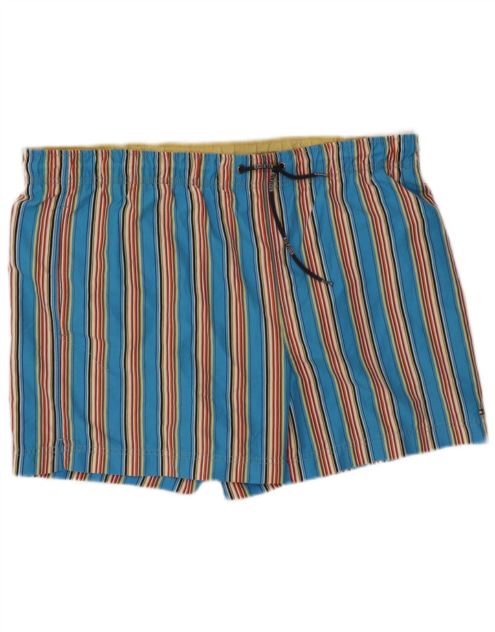 Tommy Hilfiger Mens Swimming Shorts XL Blue Striped Polyester