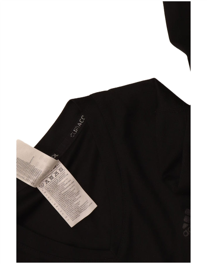 Adidas Damen Climacool Top Langarm UK 16 Large Schwarz Polyester