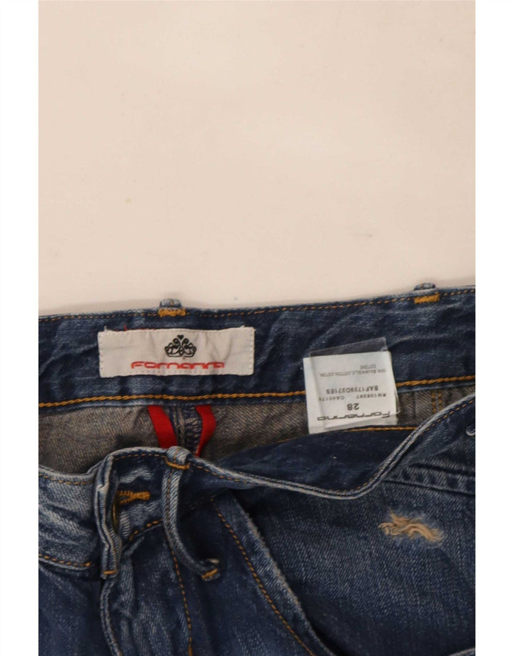 Fornarina Dame Slim Jeans W28 L33 Blå Bomuld