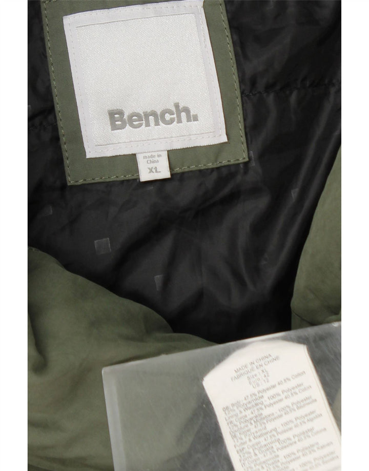 BENCH Womens Padded Jacket UK 18 XL Green Polyester