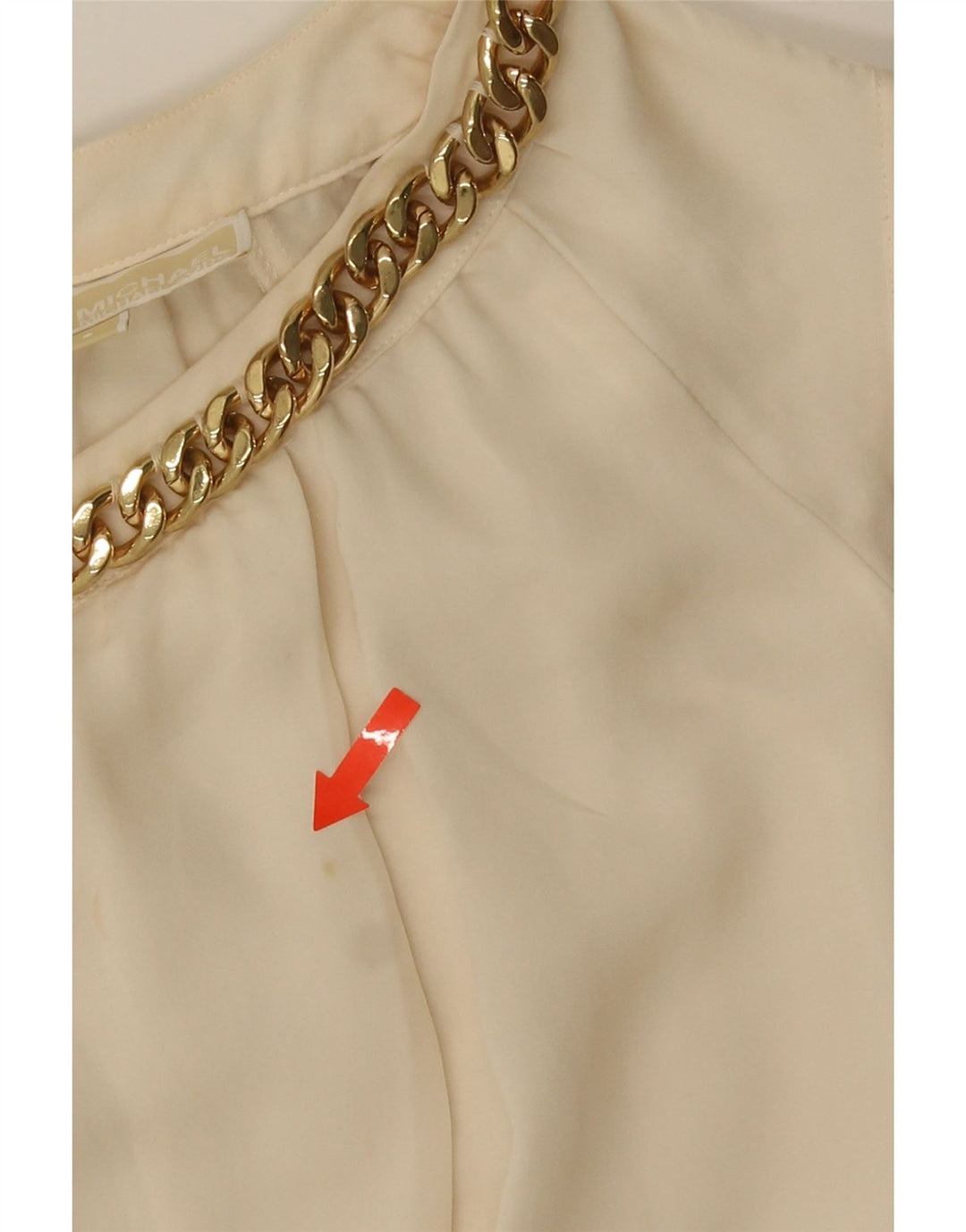 Michael Kors Womens Sleeveless Blouse Top UK 10 Small Off White Silk