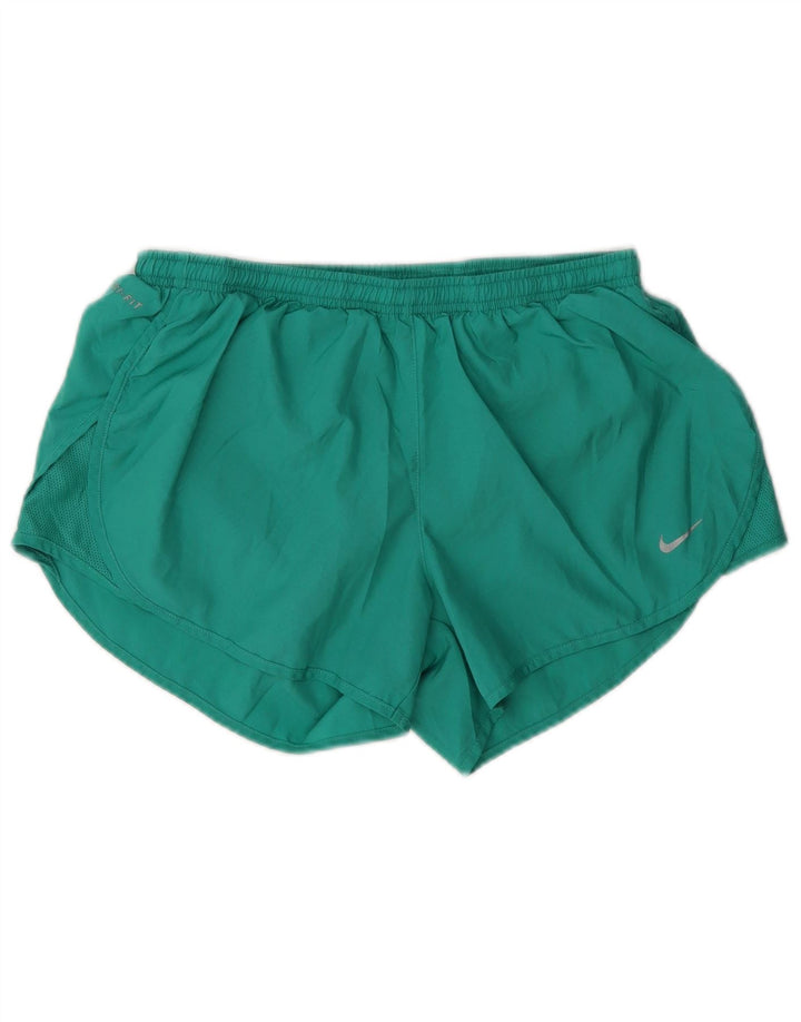 Nike Womens Dri Fit Sport Shorts UK 12 Medium Green