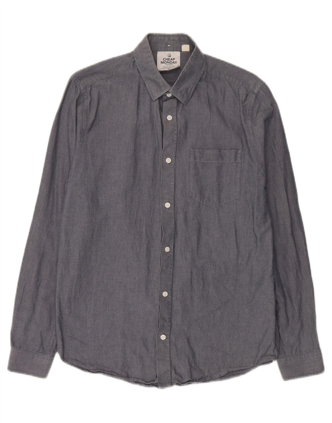 Camicia da uomo Cheap Monday in cotone grigio medio