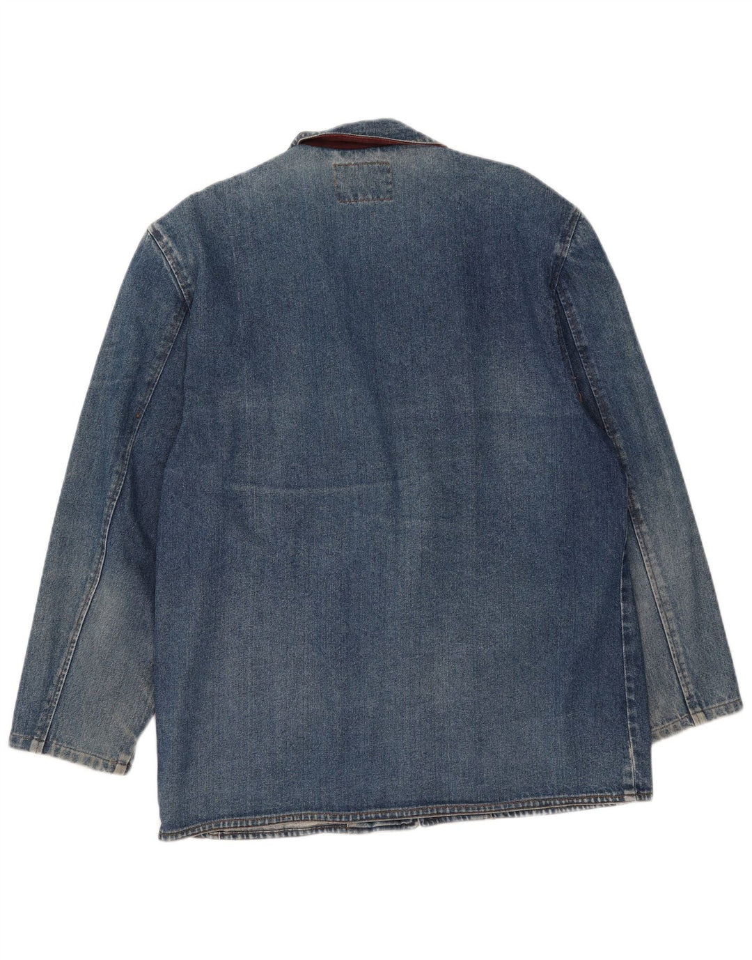 Vintage Mens 1 Button Denim Blazer Jacket IT 48 Medium Blue Cotton