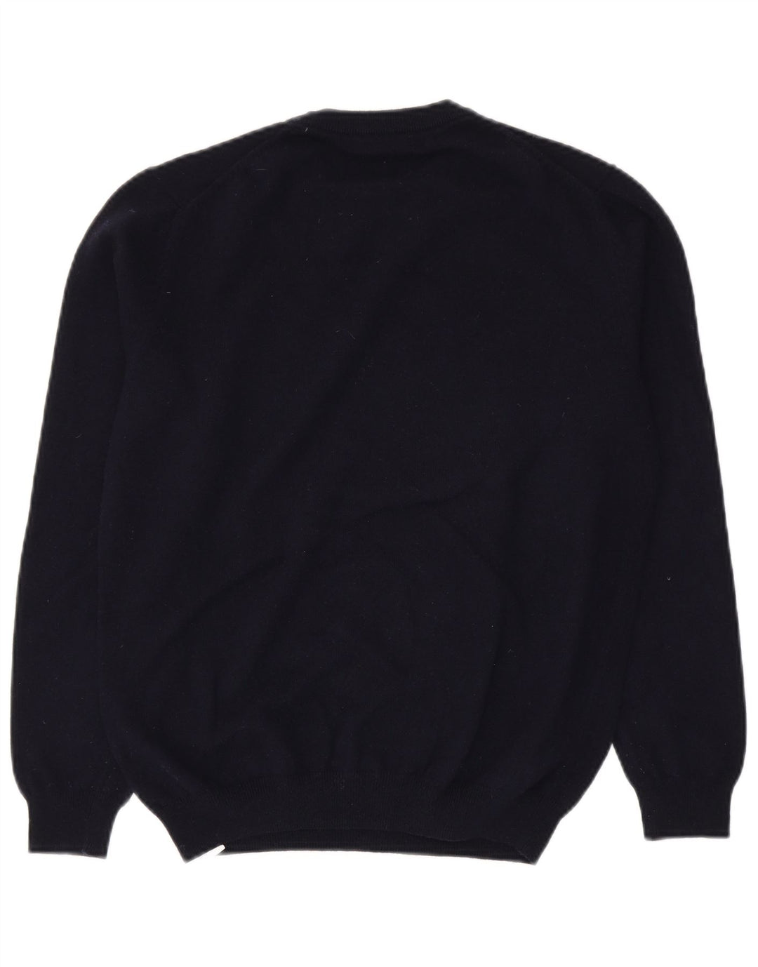 Massimo Dutti Herre Crew Neck Jumper Sweater Large Navy Blue Wool
