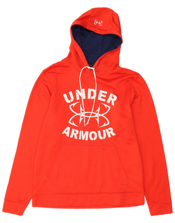 Under Armour Mens Graphic Hoodie Jumper Large Red Polyester