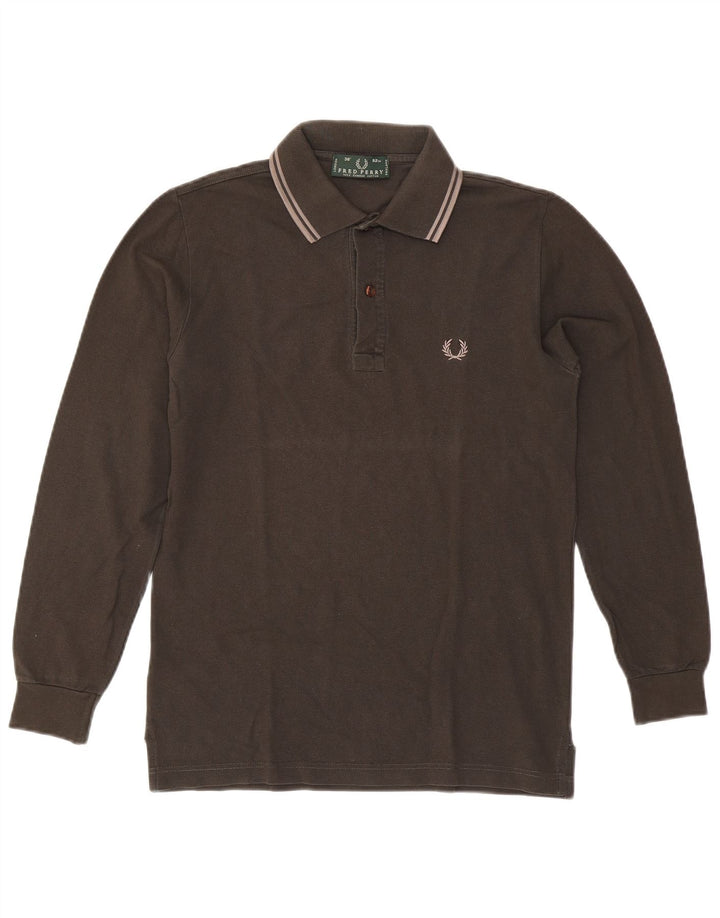 Fred Perry Langærmet herre poloskjorte lille grå bomuld