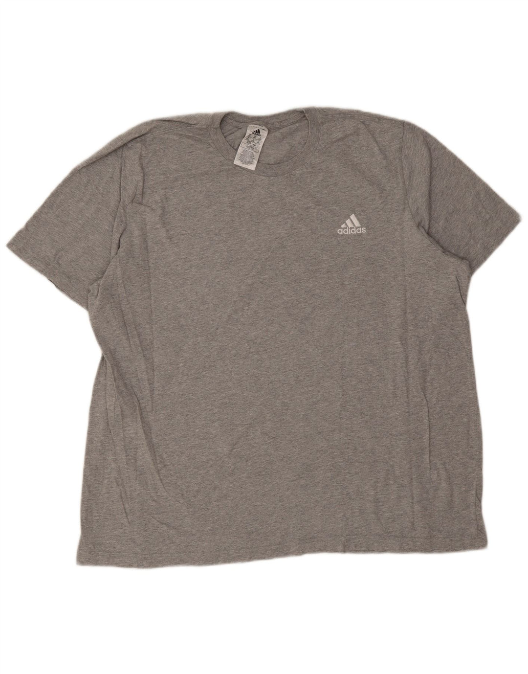 Adidas Mens T-Shirt Top 2XL Grey Cotton