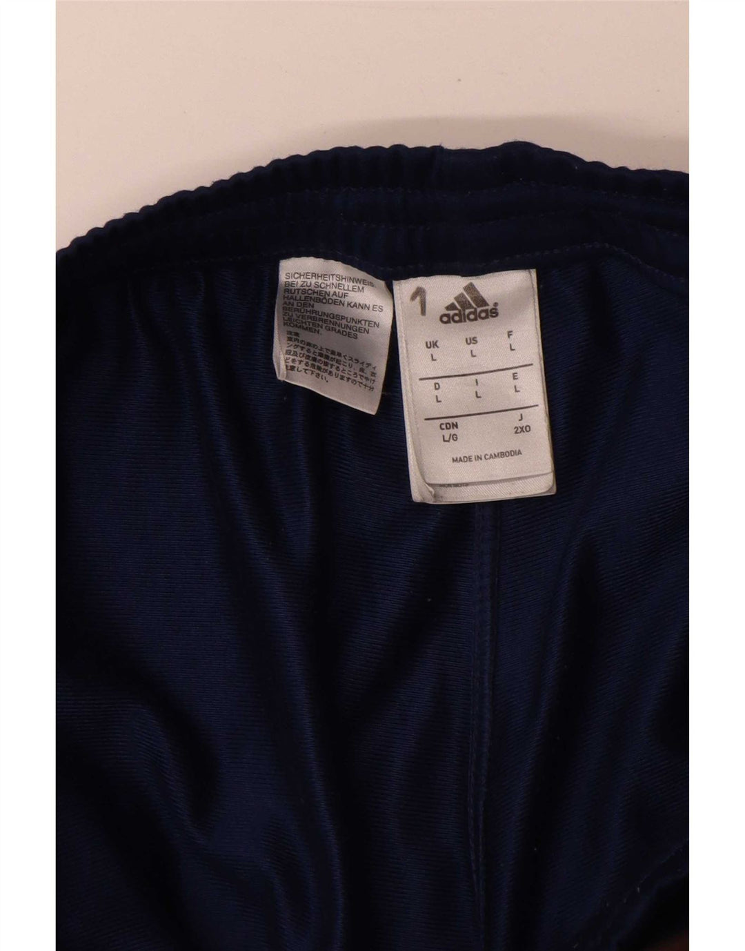 Adidas Herre træningsdragt Bukser Joggers Large Navy Blue Polyester