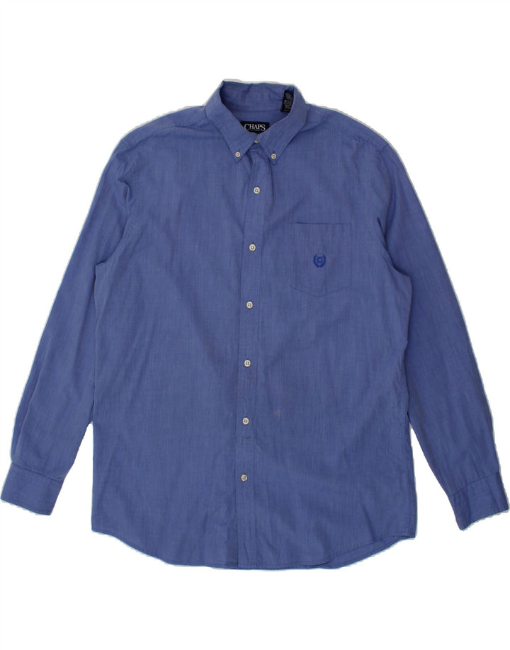 CHAPS Mens Easy Care Shirt Large Blue Cotton Vintage Chaps and Second-Hand Chaps from Messina Hembry 
