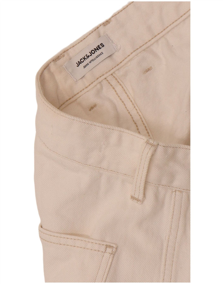 Jack & Jones Mens Cargo Straight Jeans W34 L30 White