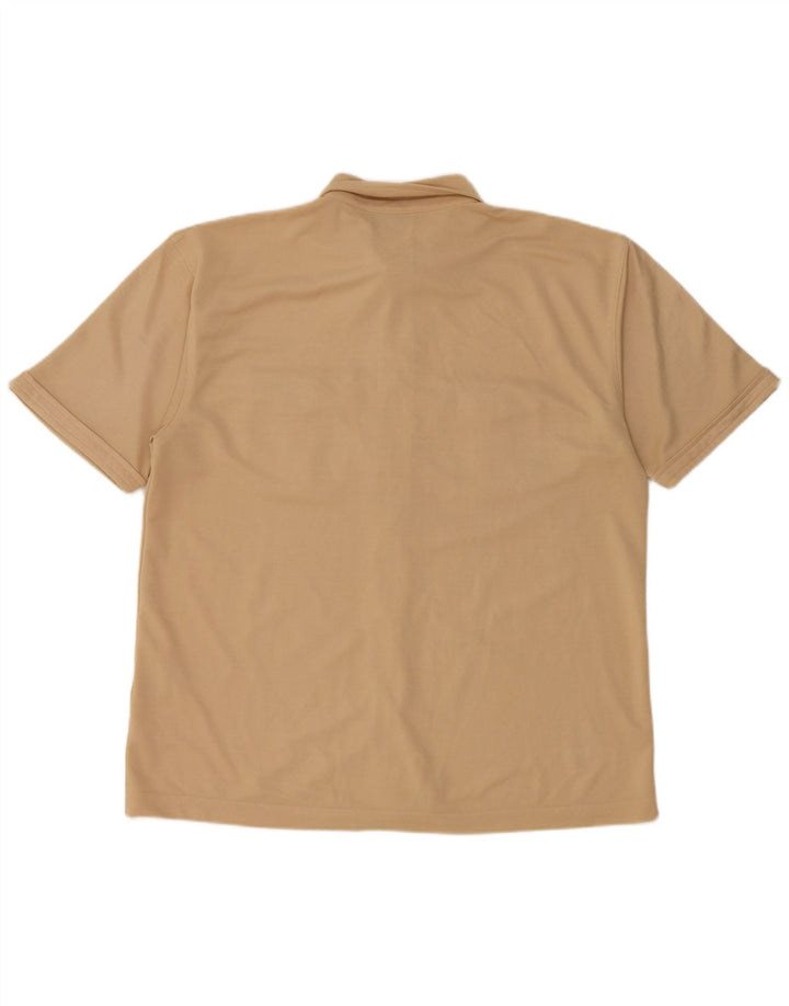 Wrangler Herren-Kurzarmhemd, groß, beige, Polyester