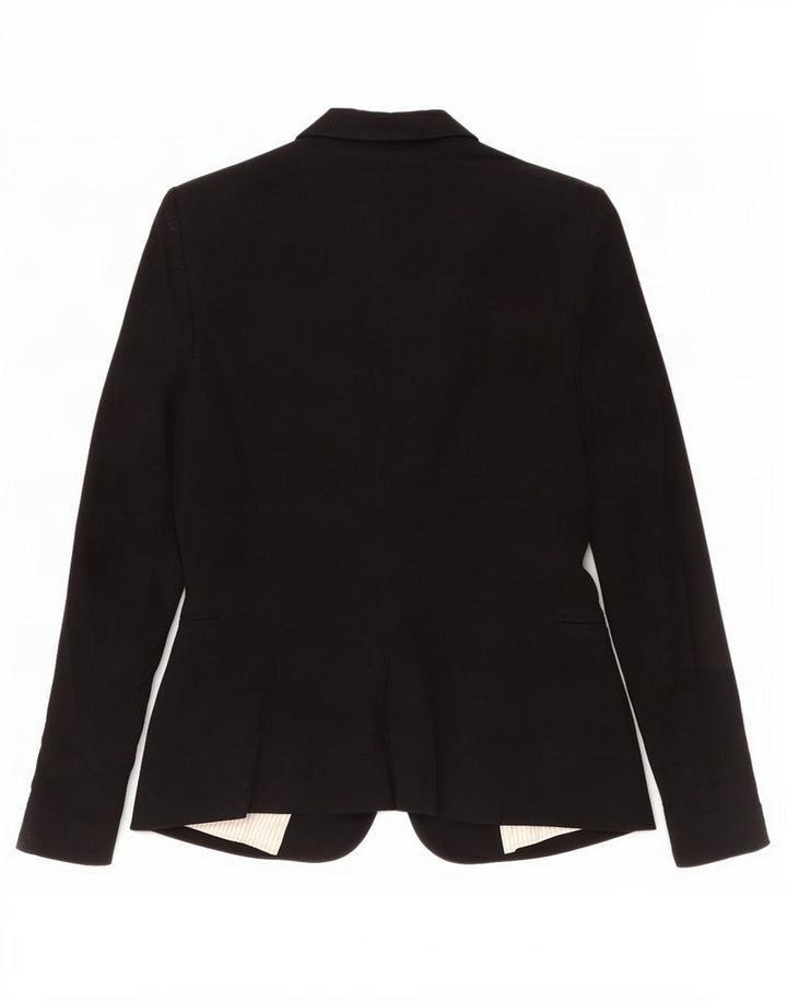 Sacou blazer pentru femei Zara, cu 1 nasture, UK 8, mic, negru, acetat