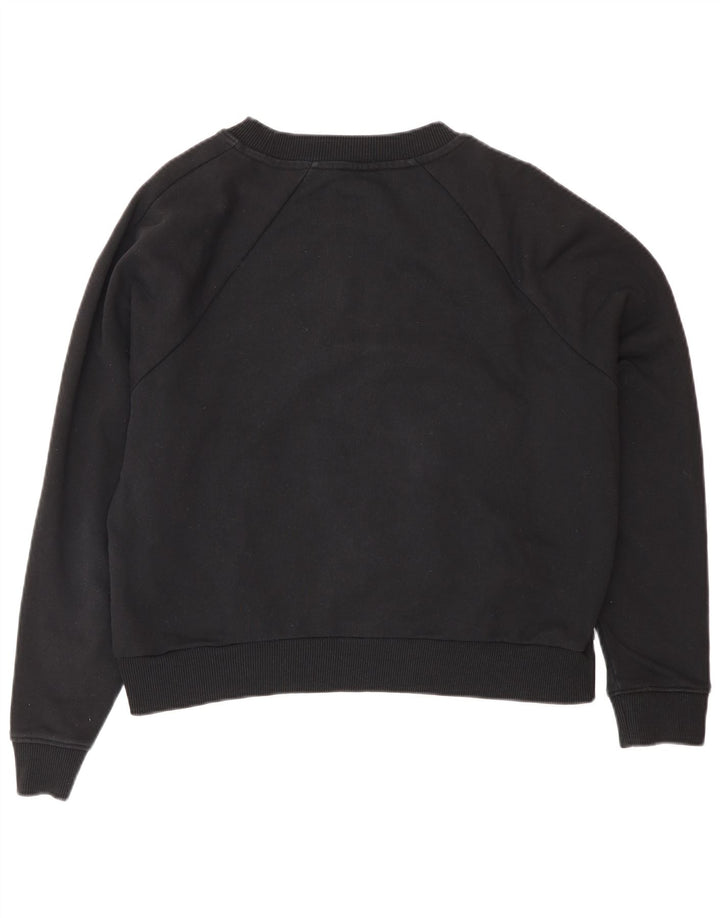 Vans Womens Graphic Oversized Sweatshirt Jumper UK 14 Medium Black Cotton