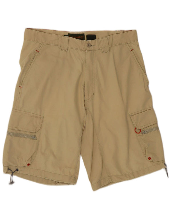 Timberland Mens Cargo Shorts W32 Medium Beige Cotton