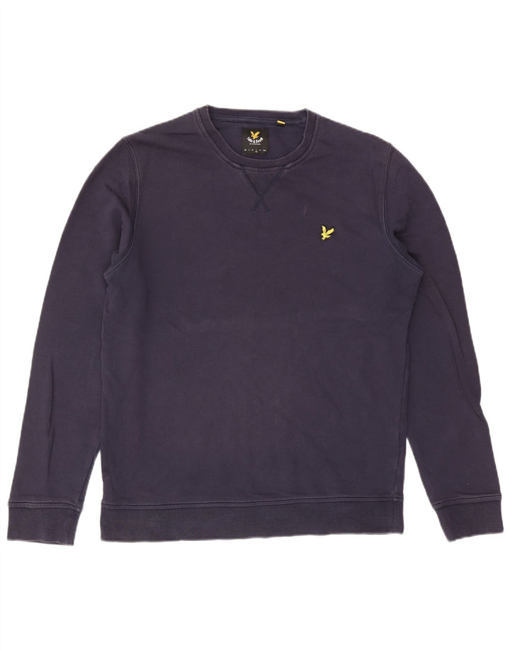 Lyle & Scott Herren-Sweatshirt, Pullover, groß, marineblau, Baumwolle