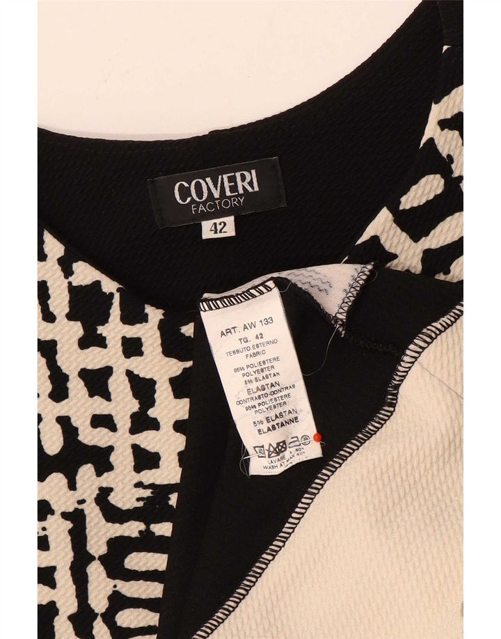 Coveri Ärmelloses Damen-Etuikleid IT 42 Mittelschwarz kariertes Polyester