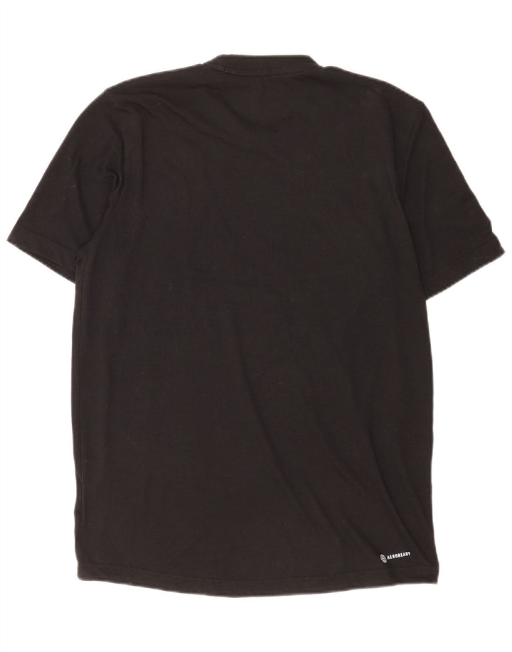 Adidas Mens Aeroready Graphic T-Shirt Top Small Black Polyester