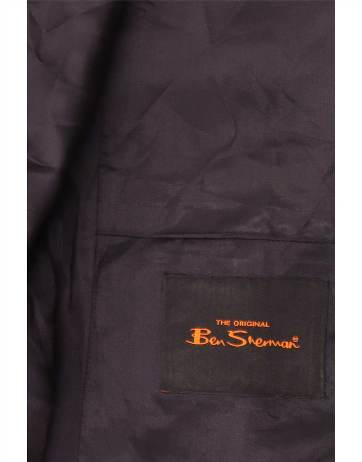 Gilet da uomo Ben Sherman piccolo in lana color block blu