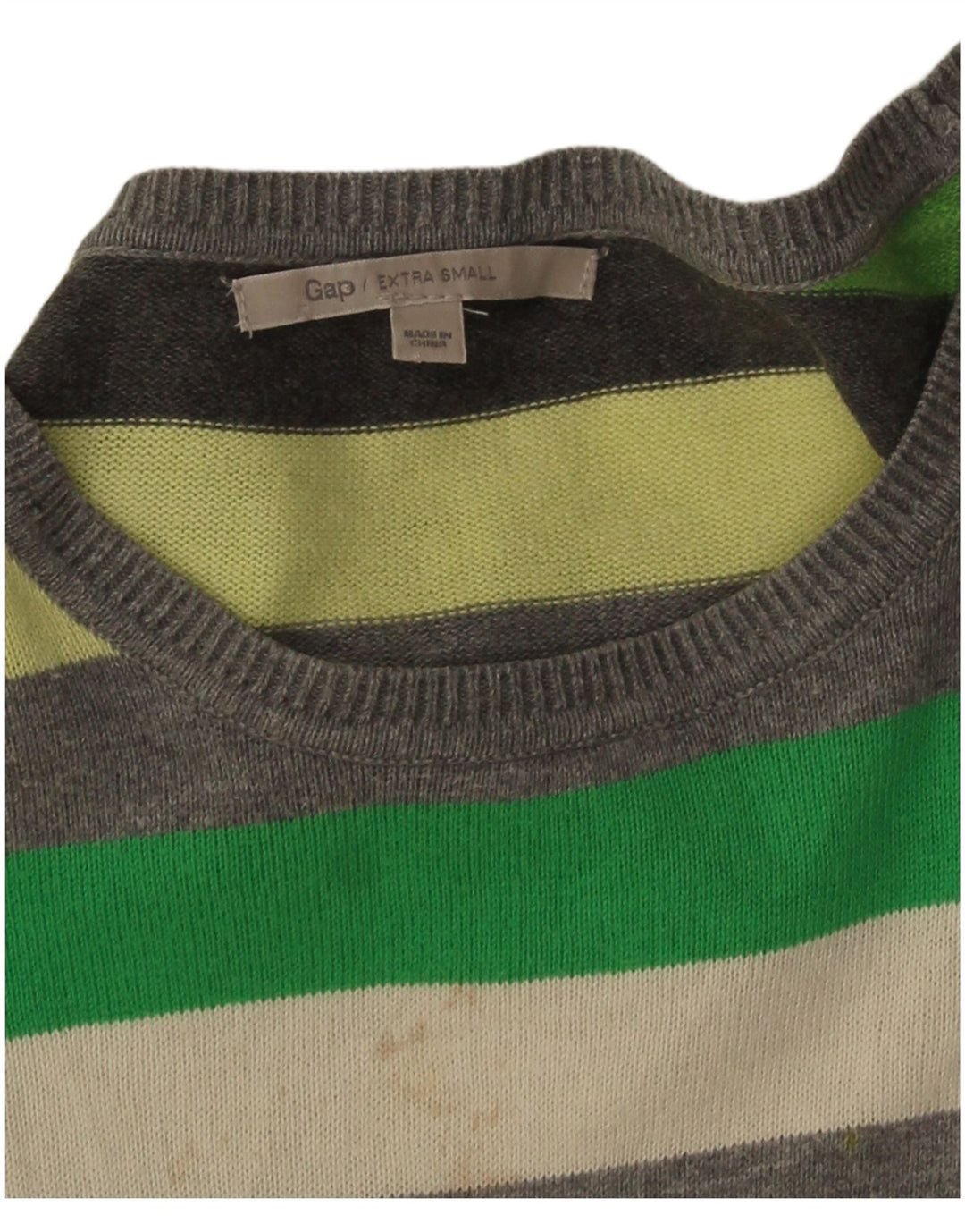 Gap Mens Crew Neck Jumper Sweater XS Multicoloured Striped
