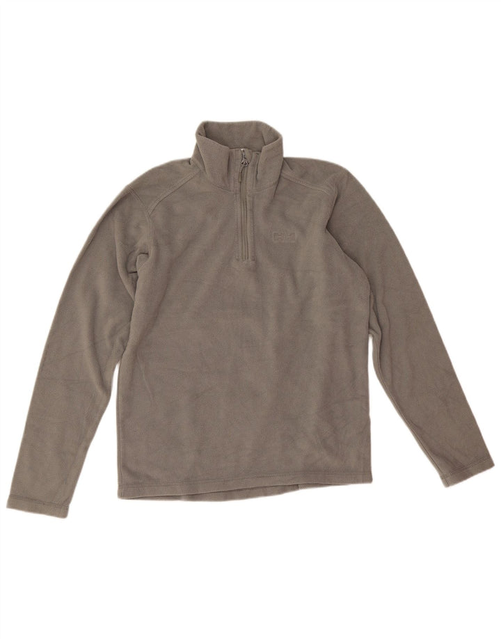 Maglione in pile da uomo con collo con zip Helly Hansen piccolo poliestere grigio