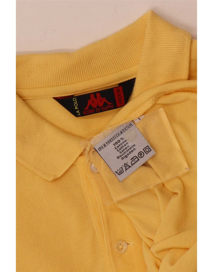 Kappa Mens Polo Shirt Medium Yellow Cotton
