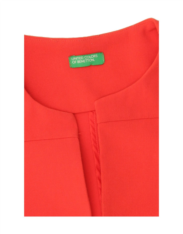 BENETTON Womens 3/4 Sleeve Bolero Jacket UK 8 Small Red Vintage Benetton and Second-Hand Benetton from Messina Hembry 