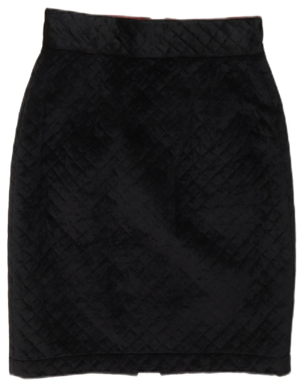 Damska spódnica ołówkowa welurowa z wysokim stanem Giorgio Netti IT 42 Medium W26 Black