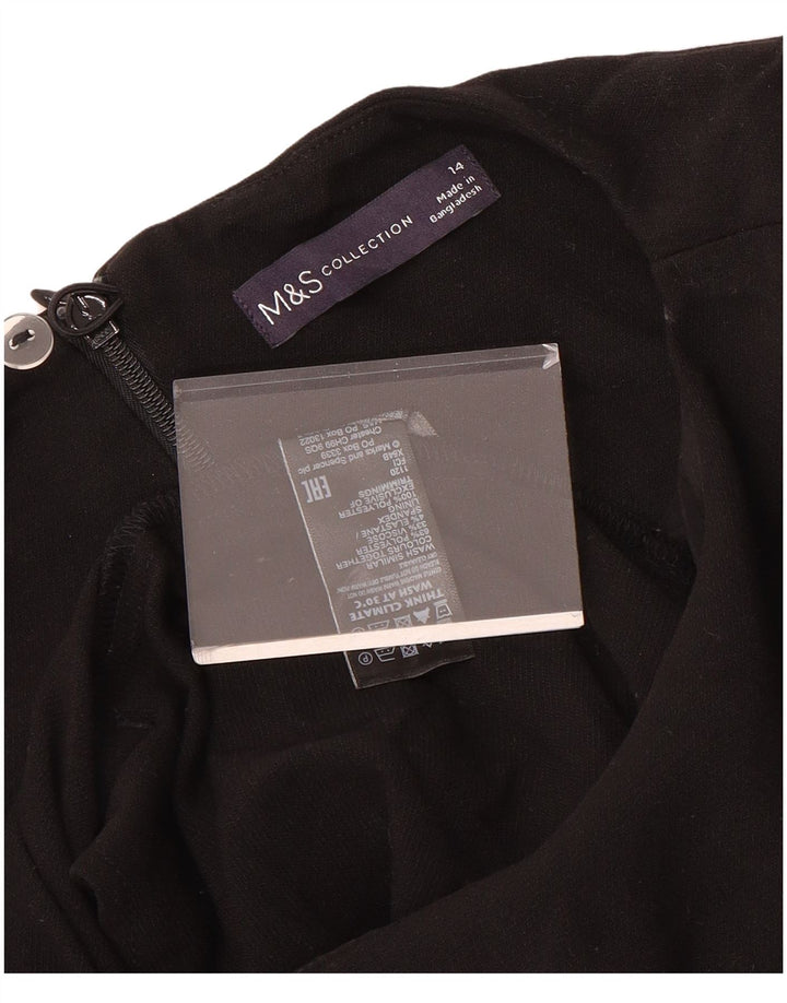 Marks & Spencer Dame Jumpsuit UK 14 Medium Black Polyester