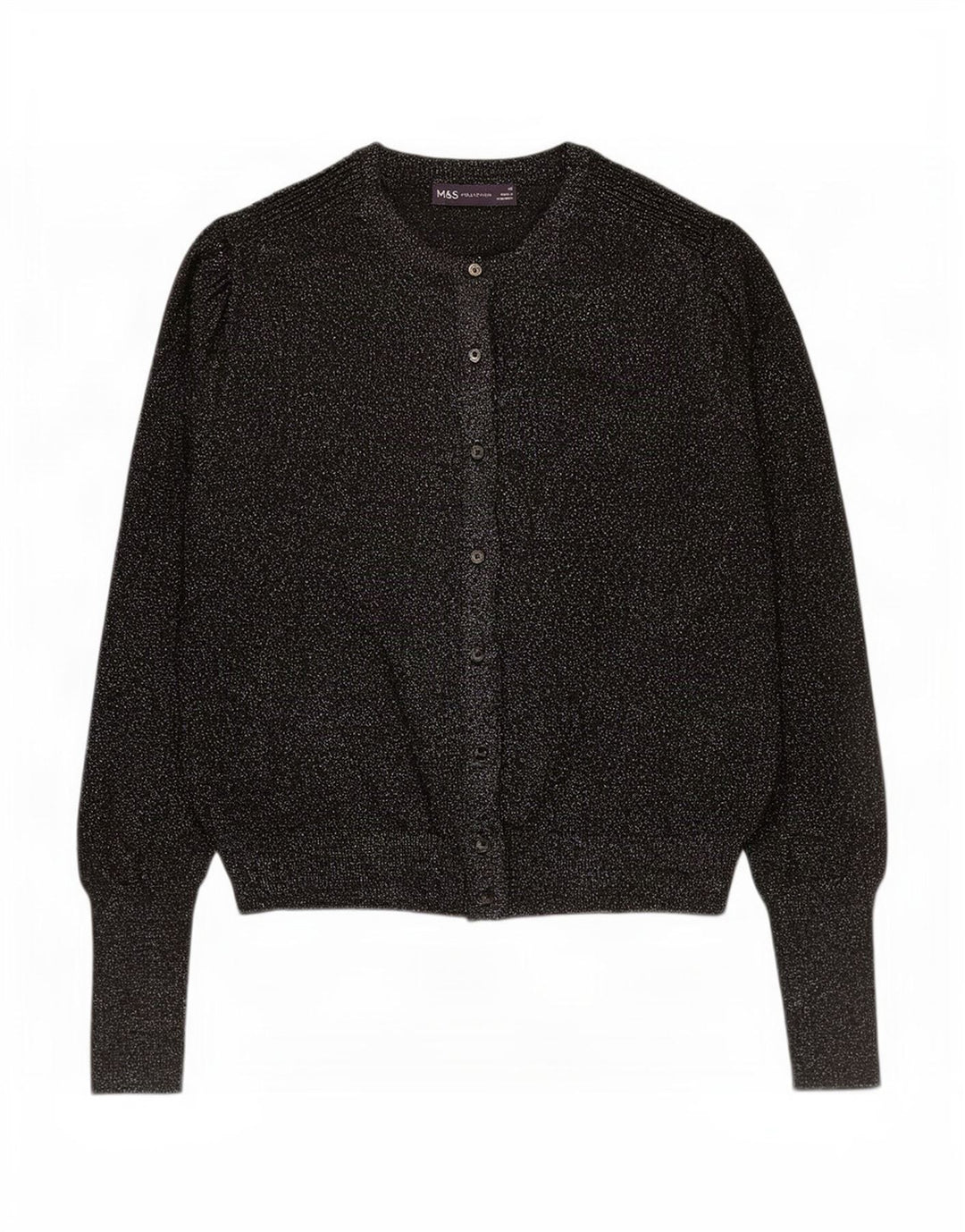 Marks & Spencer Womens Cardigan Sweater UK 14 Large Black Viscose