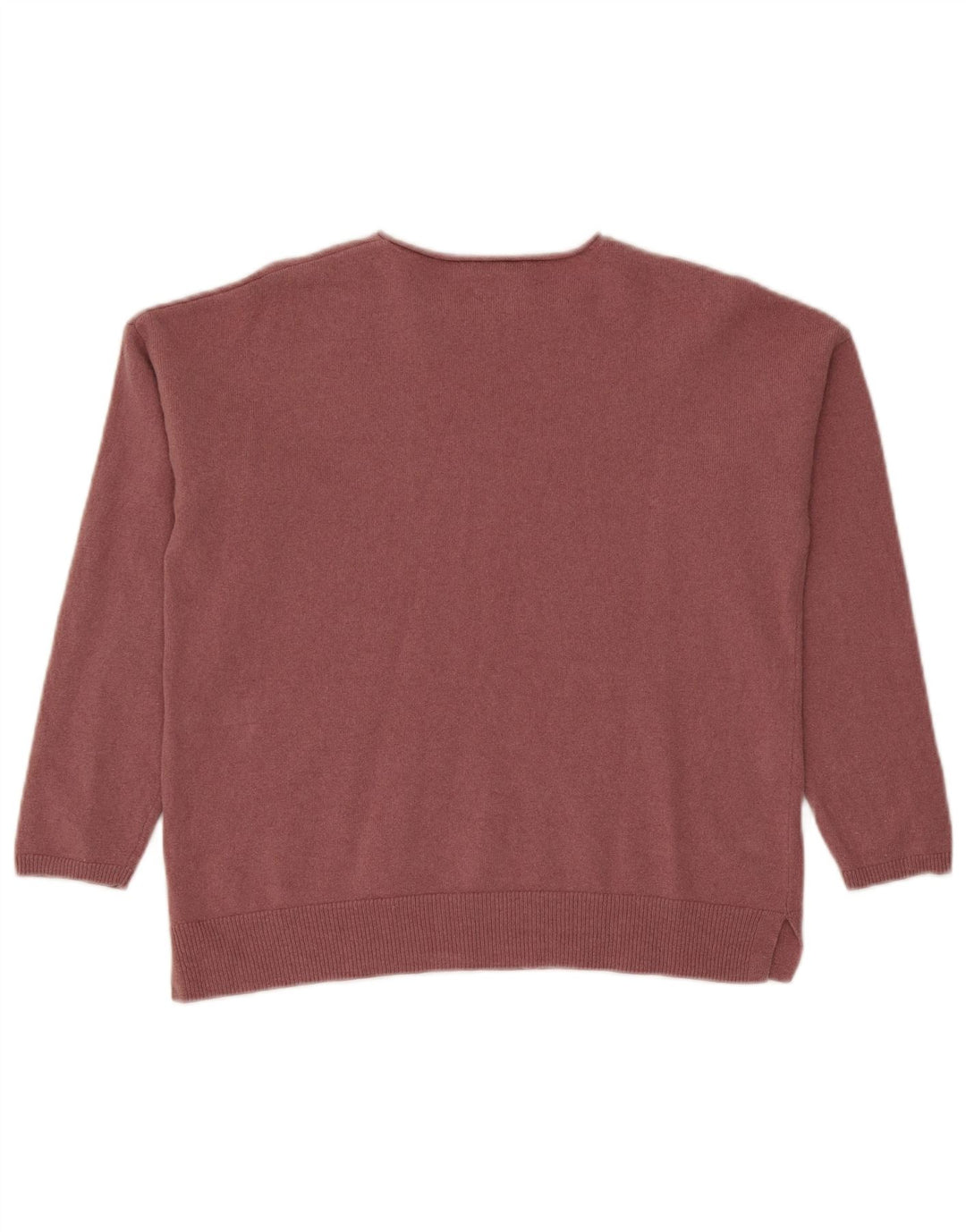 Massimo Dutti Womens Oversized Crew Neck Jumper Sweater UK 10 Small Pink