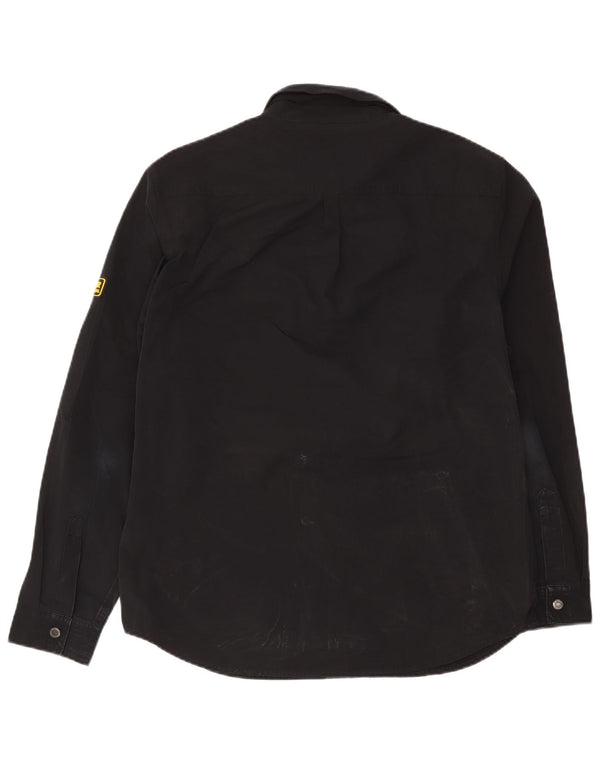 Barbour Mens Overshirt Shirt Large Black Polyester