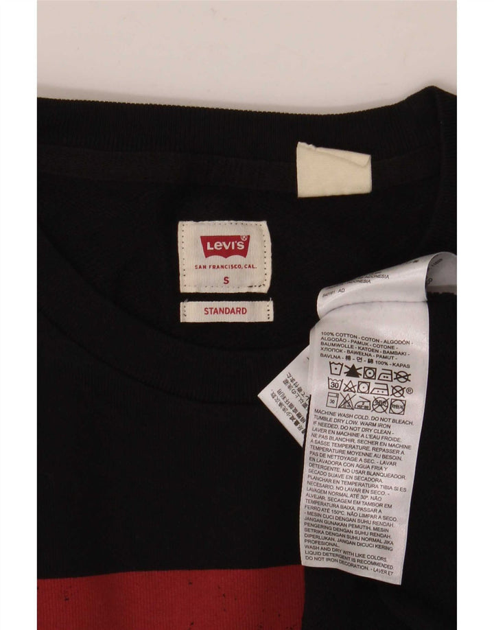 Levi's Mens Standard Graphic Sweatshirt Jumper Small Black