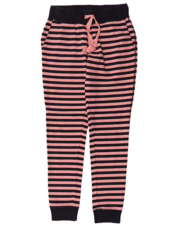 Calça de treino feminina Jack Wills Joggers Reino Unido 6 XS algodão listrado rosa