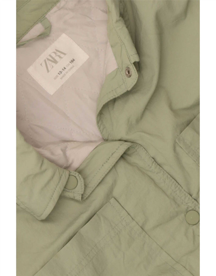 Zara Girls Bomber Jacket 13-14 Years Green