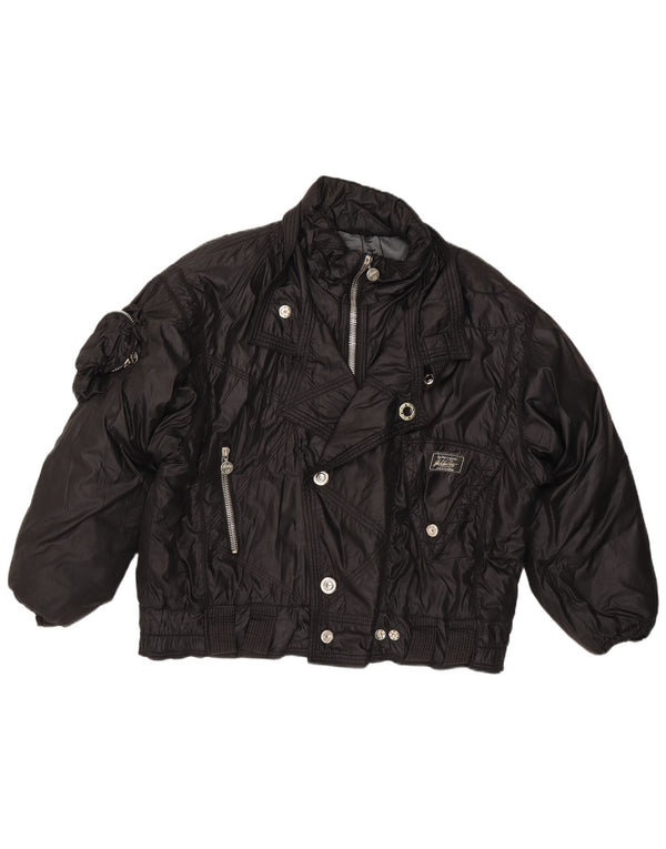 Chaqueta Bomber Vintage Mujer IT 52 XL Poliamida Negra