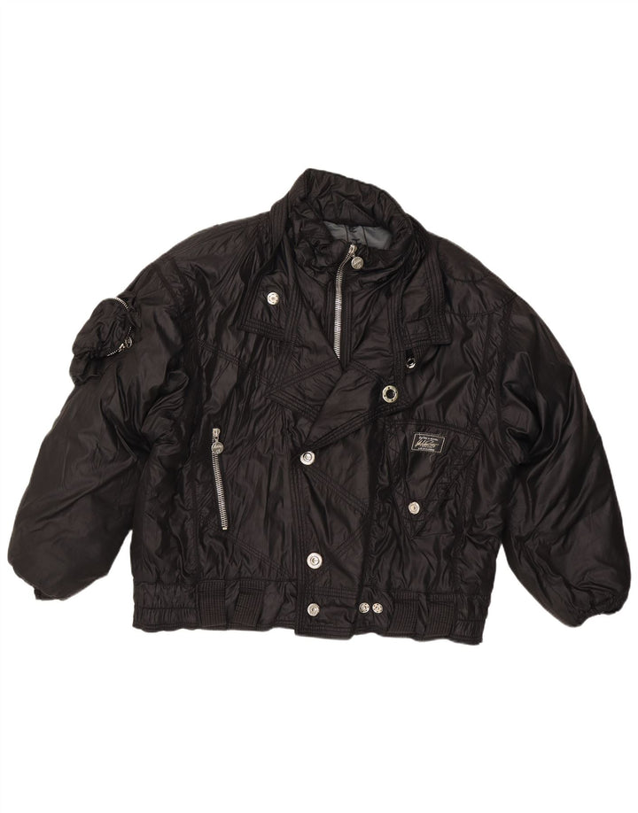 Chaqueta Bomber Vintage Mujer IT 52 XL Poliamida Negra
